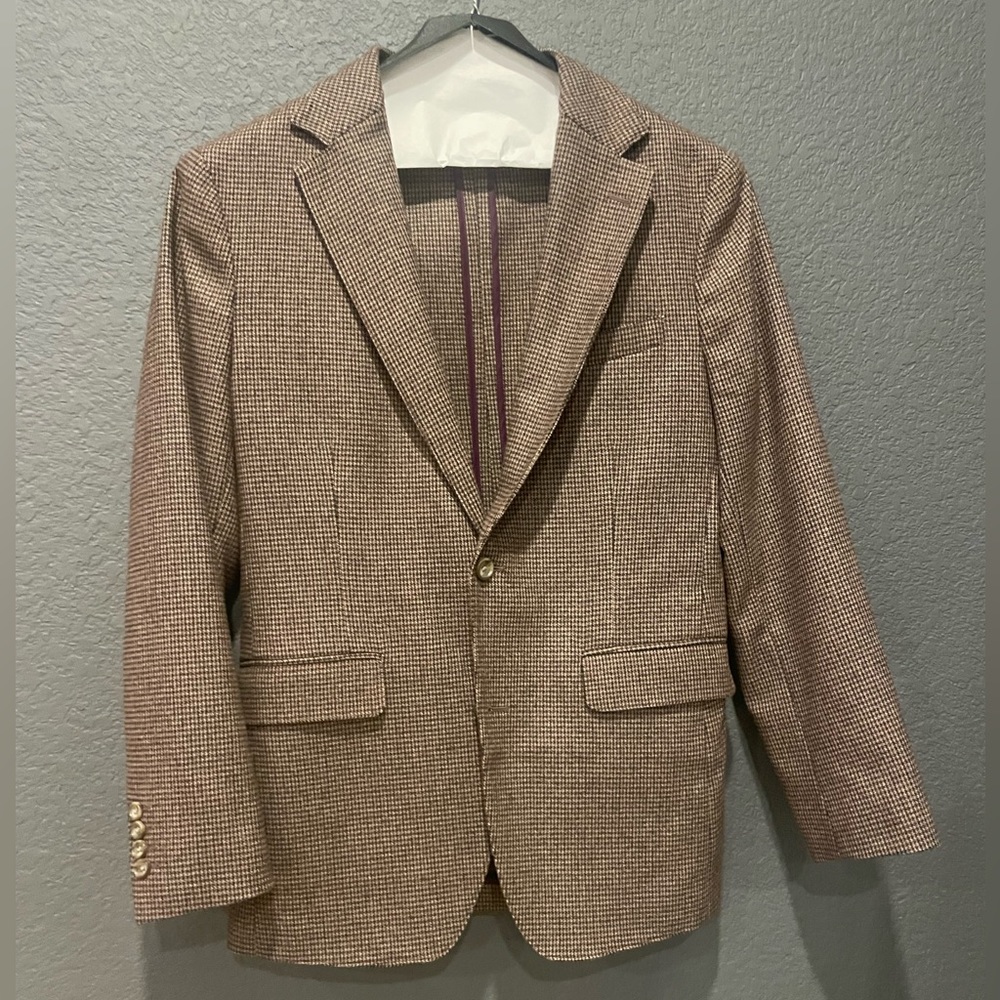 Bonobos plaid jet setter unconstructed Italian wool blazer